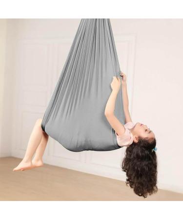 Children's Sensory Full Body Socks for Autism | Stretchy & Breathable Full-Bodied Wrap | Stress Reduction for Girls | 280x100cm Silver Gray - Buy Online on GoSupps.com
