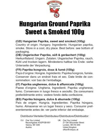 Premium Quality Hungarian Paprika from Kalocsa, Hungary - Sweet Smoked (100g) - Buy Online on GoSupps.com