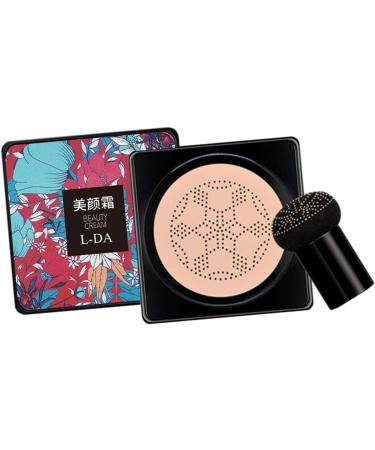 Milageto Mushroom Head Air Cushion BB Cream Brighten Even Skin Moisturizing Easy to Apply Liquid Foundation Face Makeup Foundation White - Buy Online on GoSupps.com