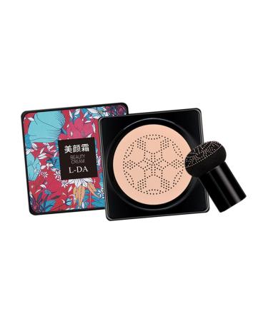 Kokiya Mushroom Air Cushion Concealer Brightening Moisturizing with Makeup Sponge for Mature Skin Foundation Makeup BB Cream Natural Color