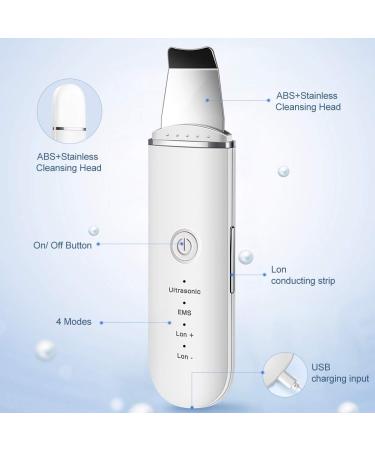 Skin Scrubber Face Spatula Professional Blackhead Remover Pore Cleaner Scrubber Spatula Exfoliator with 4 Modes for Deep Cleansing Skin Care Tool - Buy Online on GoSupps.com