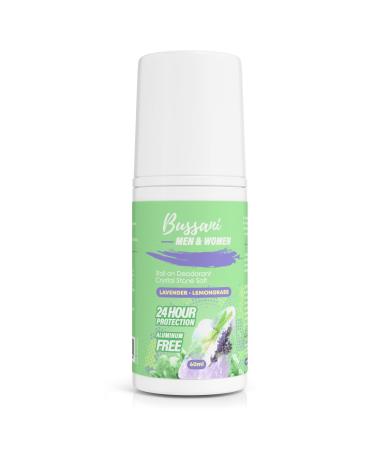Bussani Crystal (Alum) Salt Stone Deodorant for Women & Men Kids Teens Girls and Boys Baking Soda Free Long-Lasting & Aluminum-Free | Fragrance: Lavender Lemongrass Scent 2.02 fl oz