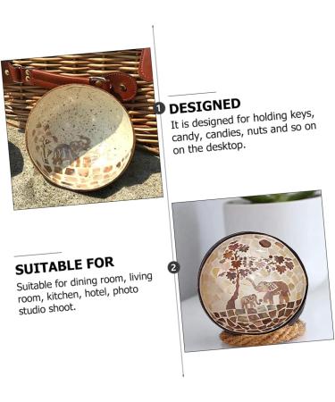 HOMSFOU 3 Pcs Coconut Shell Dishes Dessert Bowls Ice Cream Bowls Food Bowl Snack Bowls Nuts Bowl Cereal Bowl Sundae Cups Desktop Decor Shell Bowl Wooden Salad Bowl Coconut Bowl Spoon Candy 15X7CMx3pcs As Shownx3pcs - Buy Online on GoSupps.com