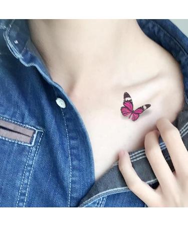Flowers Temporary Tattoos - 40 Small 3D Rose, Peony, Lavender, Butterfly Stickers - Waterproof Fake Tattoos for Women - Watercolor Floral Body Art - Buy Online on GoSupps.com