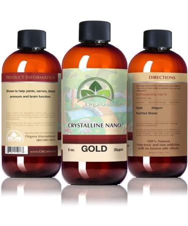 Organa Pure Crystalline Liquid Gold Supplement - 30 PPM - Colloidal Minerals 8oz (Pack of 1) - Buy Online on GoSupps.com