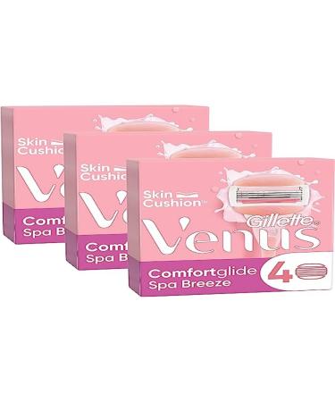 Gillette Venus Comfortglide Spa Breeze 12 replacement blades for women 3 integrated blades for a thorough gentle shave 12 refill blades