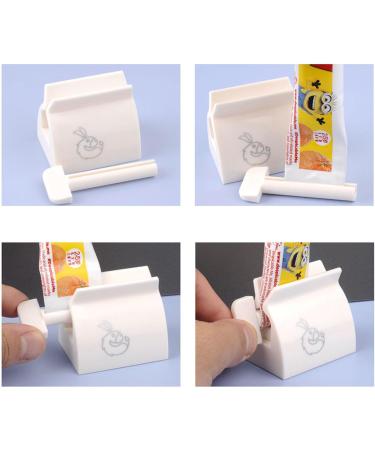 Toothpaste Squeezer Device Multifunctional Dispenser Holder Facial Cleanser Clip Manual Lazy Tube Tool Press Bathroom White - Buy Online on GoSupps.com
