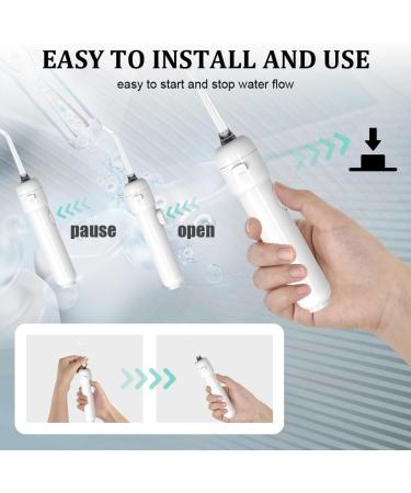 Water Dental Flosser & Teeth Cleaner - 2 Jet Tips 10 Pressure Levels 900ML Oral Irrigator for Family - White - Buy Online on GoSupps.com