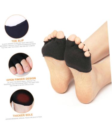 Buy Combined 4 Pairs of Women's High Heel Toe Socks | Fingerless Sandal Toe Covers | Black 10x7cm International Shipping Available! - Buy Online on GoSupps.com