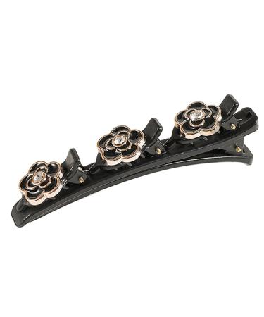 Delicate Hair Clips Sectioning Hair Clips For Thick Thin Hair Daily Use Hair Sectioning Gifts For Women Girls Hair Cli Camellia Black