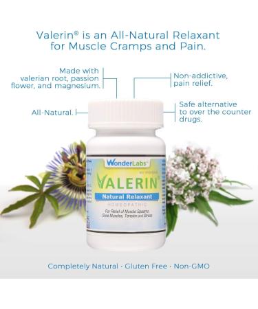 Valerian Natural Relaxant for Muscle Cramps & Stress Relief (90ct) - Magnesium, Passion Flower & Valerian Root Muscle Relaxant - Buy Online on GoSupps.com