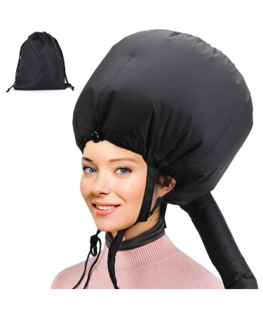 Segbeauty hair dryer hood adjustable hair dryer attachment hood-hair treatment-deep skelema cap y-type side belt hood with rubber band l black - Buy Online on GoSupps.com