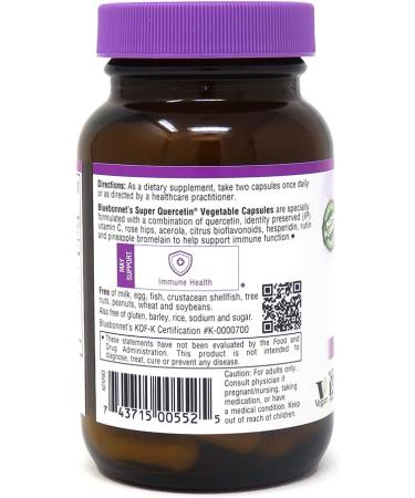 Bluebonnet Nutrition Super Quercetin - 60 Vegan Vegetable Capsules for Immune Support - Buy Online on GoSupps.com