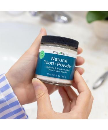  Viva Doria Viva Doria Natural Teeth Powder | Remineralizing Teething Powder | Natural Teeth Whitening Powder | Toothpaste Power | Breath Deodorizer | Refreshing Mint Flavour | 85g Glass Jar - Buy Online on GoSupps.com