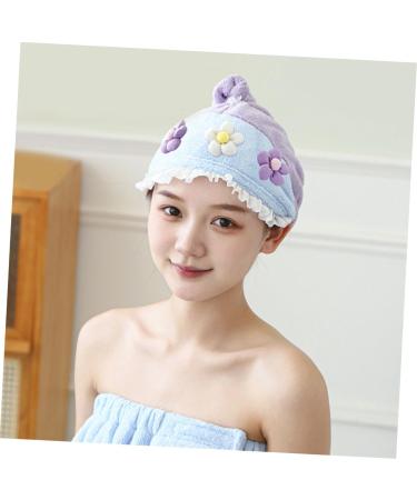 Beavorty Dry Hair Cap Hair Drying Cap Shower Caps Washcloth Turban Bathing Cap Hair Drying Hat Cute Rapid Hair Drying Hat Rapid Drying Hat The Flowers Towel Bath Skirt Scarf Coral Fleece As Shown 65.00X25.00X0.50CM - Buy Online on GoSupps.com