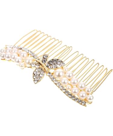FRCOLOR Hairpins Accessories hair accessories Hair up crystal hair gold crystal bride Crystal wedding hair pearl hair clip rhinestones pearl wedding alloy Miss hair bridal hair Comb - Buy Online on GoSupps.com