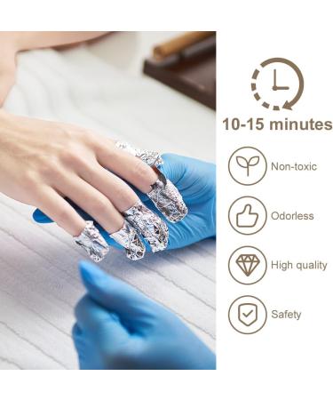  LOPHE LOPHE Nail Polish Remover Wraps 100-pack of aluminum foil wraps for easy removal of gel UV nail polish or regular nail polish - Buy Online on GoSupps.com