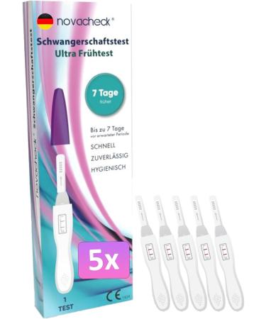 NOVACHECK Ultra Early Pregnancy Test - 5 Pack for Detection Up to 7 Days Sooner - Buy Online on GoSupps.com