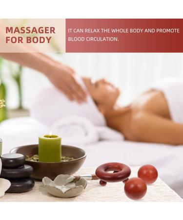 Wooden Foot Reflex Massager Roller - Acupuncture & Shiatsu Meridian Tools for Body Hands & Head - Buy Online on GoSupps.com