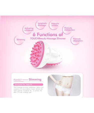 TOUCHBeauty Cellulite Massager Brush Mitt for Arm, Leg & Body Slimming - Pink - Buy Online on GoSupps.com