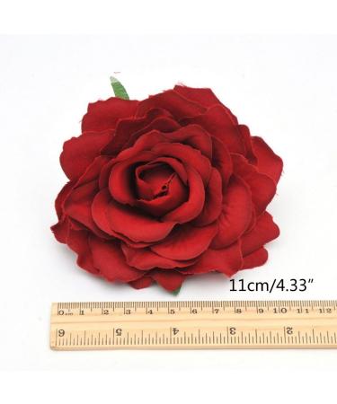 hgnxa Rose Clip Fabric Rose Flower Hair Pins Brooch Floral Clip Flower Pin Headpieces Woman Wedding Party Favor Accessory Pink - Buy Online on GoSupps.com