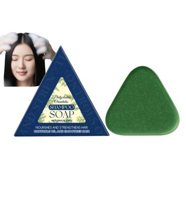 BRVLY Nature Triangle Shampoo Bar Strengthens and Smoothes Hair Helps Control Oil and Soothe Dry Itchy Scalp Gentle Cleansing and Nourishing Soap for Women and Men 1