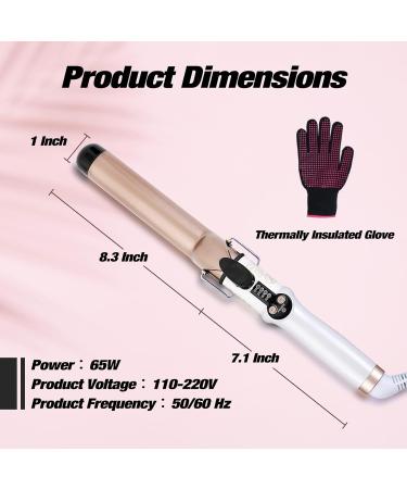Ten-Tatent 32mm Ceramic Tourmaline Curling Tongs - Dual Voltage Curling Wand for Long & Short Hair - Adjustable Heat - White - Buy Online on GoSupps.com