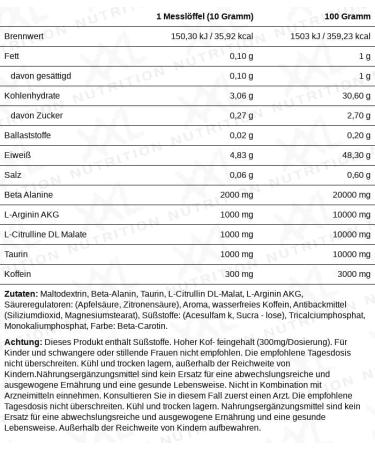 XXL Nutrition Blast! Pre Workout Powder - Orange Flavor - Caffeine Boost - 300g International Shipping Available - Buy Online on GoSupps.com