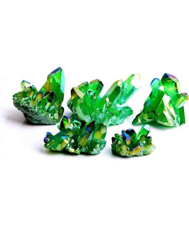 Natural Green Electroplated Vug Crystal Quartz Specimen ElectroplatingCrystal Clusters Decoration Gift Crystal Cluster 50-60g Green - Buy Online on GoSupps.com