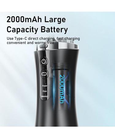 Oral Irrigator Visual Water Flosser C2 with 10MP Camera - 2 Modes 12 Gears IPX7 Waterproof Portable 350ML Water Tank for Effective Teeth Cleaning - Buy Online on GoSupps.com