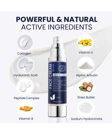 Uttse 6-in-1 Mens Face Moisturizer: Face Cream for Men - Reduce the Look of Eye Bags, Dark Circles, and Puffiness - Skin Care for Men - 1.7 fl oz - Made in Korea - Buy Online on GoSupps.com