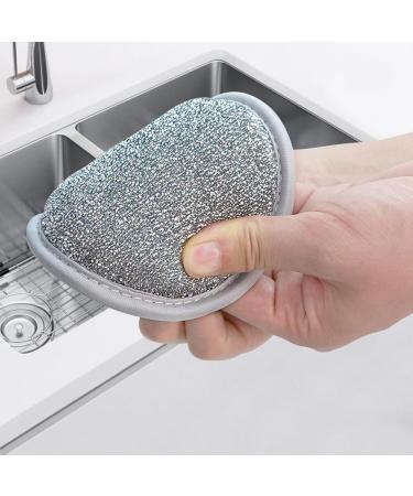 Probablei Multipurpose Wire Miracle Cleaning Cloths Stainless Steel Scrubbing Cloth Multipurpose Dishwashing Rags Wet and Dry (5PC 12 * 2.5cm) 5pc 12*2.5cm - Buy Online on GoSupps.com