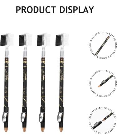 TOPBATHY Lot De 4 Crayons Sourcils Avec Peigne Noir Et Caf R sistants L'eau Pour Filles Et Femmes Maquillage Voyage Et Usage Professionnel - Buy Online on GoSupps.com