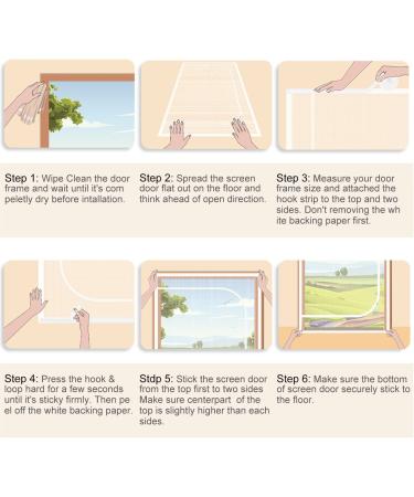 SHRRL Reinforced Cat Screen Door - Heavy Duty with Zipper | Prevent Dogs & Cats Escaping | Fits Door Size 32''x80'' | White - Buy Online on GoSupps.com