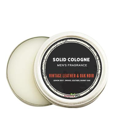 Ladybug Spot Natural Solid Cologne With Sandalwood Note & Amber Note Infused with Essential Oils for Men & Woman 1/4 OZ Sample Size (Vintage Leather & Oak Noir)