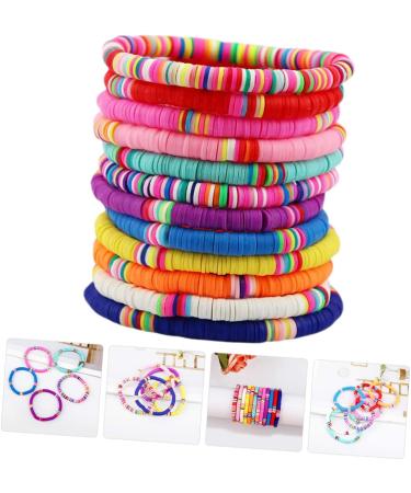 ABOOFAN 24 Pcs Clay Bracelet Bohemia Bracelets Stackable Bracelet Bracelets Aesthetic Elastic Bracelet Summer Beach Bracelets Summer Beach Jewelry Wafer Decorate Miss Polymer Clay - Buy Online on GoSupps.com
