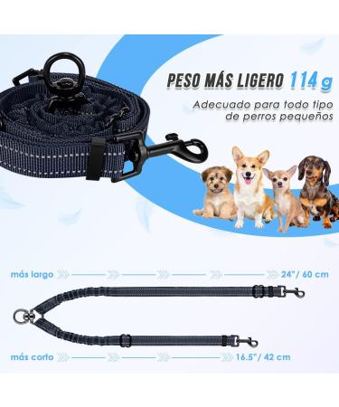 Slowton Adjustable Double Dog Leash for 2 Dogs 360 Rotatable Reflective No Splinters Perfect for Small Dogs (3-9 kg) Blue - Buy Online on GoSupps.com