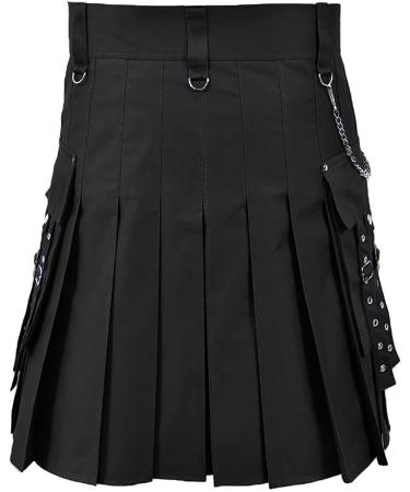 Shop Men's Scottish Kilt - Red Splice & Checkered Patchwork - Comfortable Breathable Fabric - 4XL Available - Buy Online on GoSupps.com