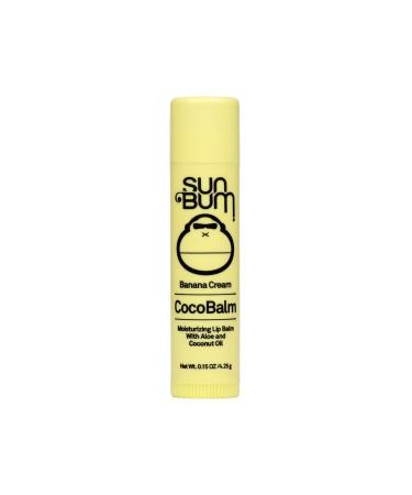 Sun Bum Banana Cream Cocobalm | Hydrating Lip Balm with Aloe | Hypoallergenic  Paraben Free  Silicone Free | 0.15oz Stick