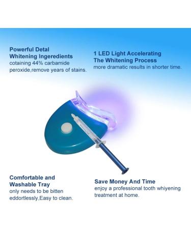 Teeth Whitening Kit - 10 Pack 3ml Gel Refill 44% CP Bleaching Gel LED Light & Mouth Trays - Complete Tooth Whitener Solution - Buy Online on GoSupps.com