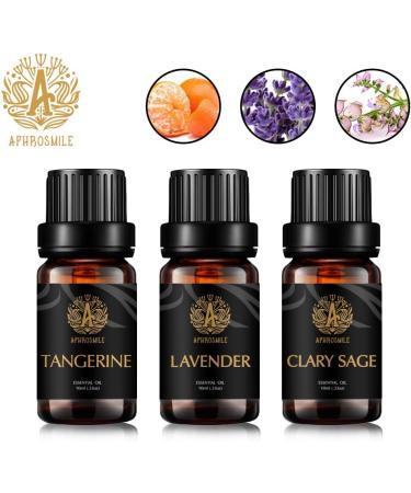 Aromatherapy Clary Sage Essential Oil Set for Diffuser 3X10ml 100% Pure Lavender Essential Oil Kit for Humidifier - Clary Sage Lavender Tangerine Essential Oil Set Aromatherapy Tangerine Oils Kit - Buy Online on GoSupps.com