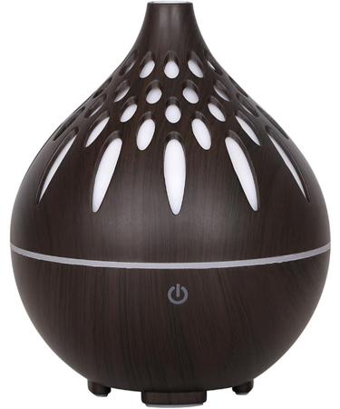 Essential Oil Diffuser - Wood Grain Aromatherapy Humidifier with 7 Color Lights | Cool Mist for Home & Office | USB 2W (Dark - Buy Online on GoSupps.com