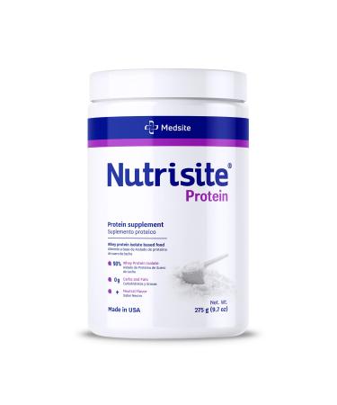 Nutrisite Nutrition Whey Isolate Protein Powder for Special Medical Purposes - Wound Healing Support Bariatric and Surgery Recovery Carb Gluten and Sacarose Free Unflavored Protein (9.7 Oz)