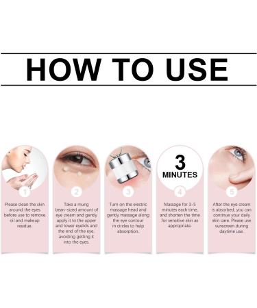  AJOG Electric massaging eye cream for dark circles and bags - Firming anti-wrinkle solution with massager moisturizing and firming eye cream gift set (5PCS) - Buy Online on GoSupps.com