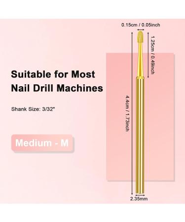 CGBE Nail Miller Attachments - Wolfram Carbide Bits | 3/32 Milling Cutter for Nail Care - Mushroom Shape for Middle Grain Removal - Buy Online on GoSupps.com