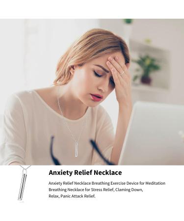 Anxiety Relief Necklace Breathing Exercise Device for Meditation Breathing Necklace for Stress Relief Claming Down Relax Panic Attack Relief - Buy Online on GoSupps.com