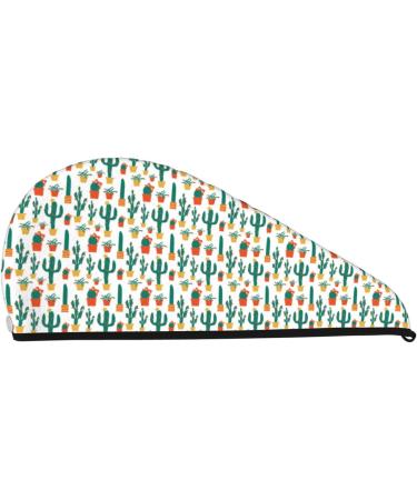 Christmas Cactus Microfiber Hair Towel | Super Absorbent & Quick Dry Wrap for Long Curly & Thick Hair - Buy Online on GoSupps.com