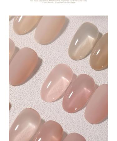 Ruieo Fian ice through nude color white dream naked nail salon for nail polish set nude nail polish ice through nail polish #08 - Buy Online on GoSupps.com
