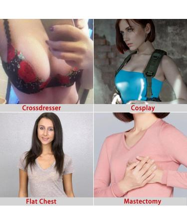 FESICATION Self-Adhesive Silicone Breast Forms - Mastectomy Prosthesis for Transgender & Crossdresser | DD Cup (1200g/pair) - Buy Online on GoSupps.com