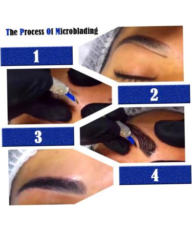 Angoily Microblading Eyebrow Skin Semi-permanent Kit Pen Practice Pencil with Storage Manual Golden - Buy Online on GoSupps.com